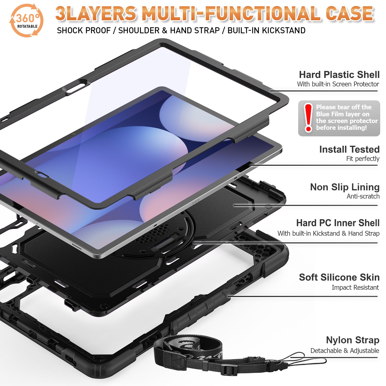 Samsung Galaxy Tab S9 FE Plus 12.4 Inch Case-Tough series-Timecity