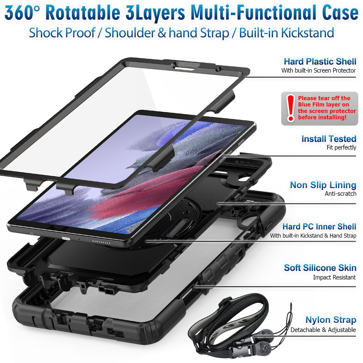 Samsung Galaxy Tab A7 Lite 8.7 Inch Case-Tough series-Timecity