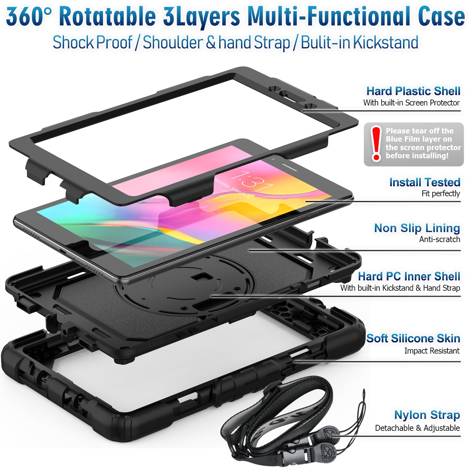 Samsung Galaxy Tab A 8.0 Inch Case 2019-Tough series-Timecity