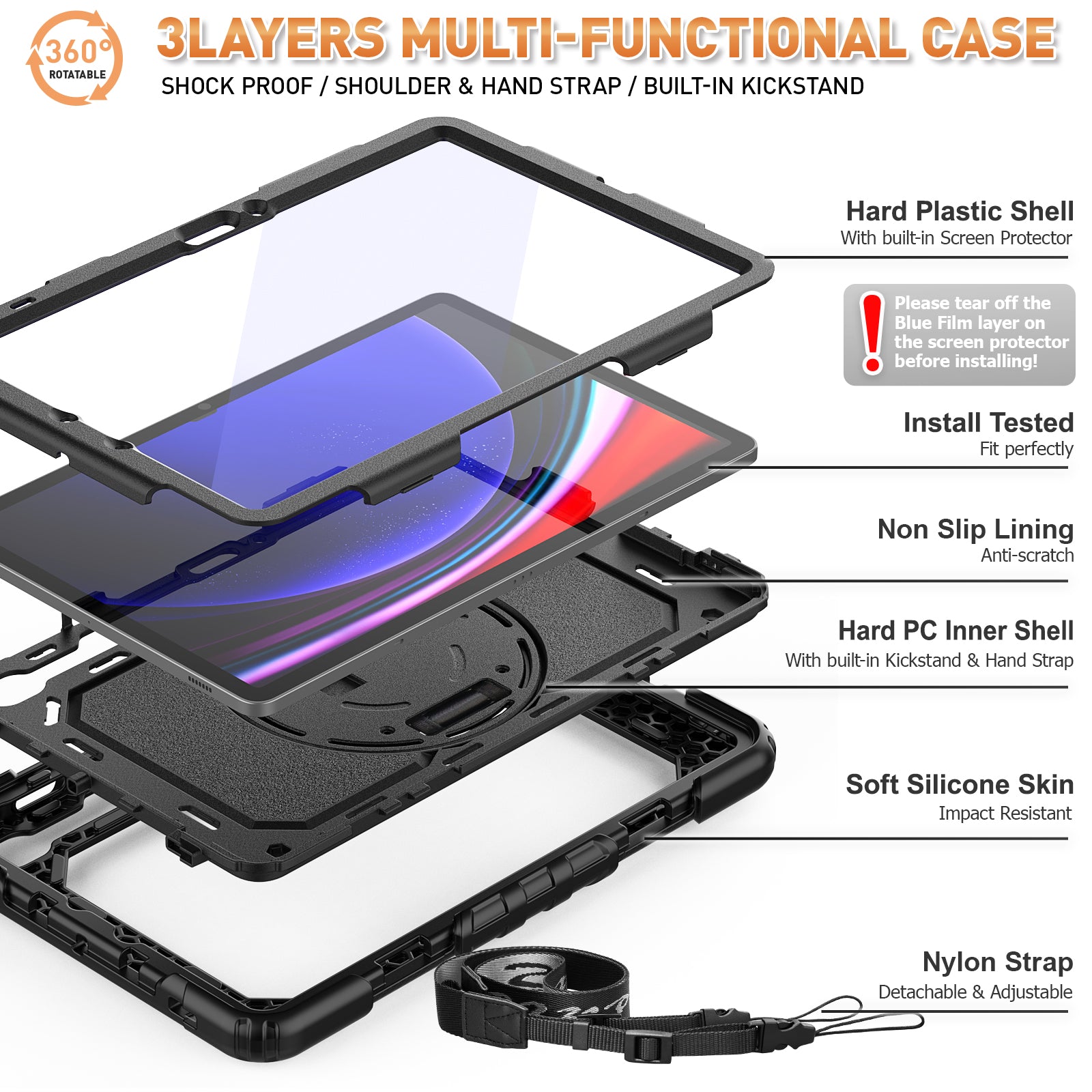Samsung Galaxy Tab S9 11 Inch Case-Tough series-Timecity