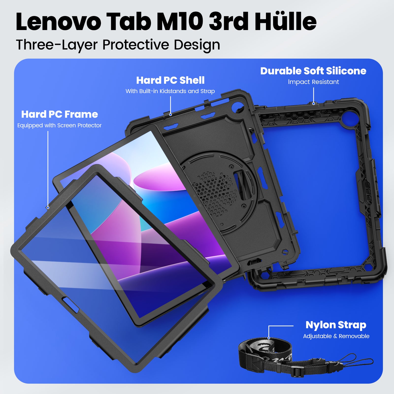 Lenovo Tab M10 HD 2nd Gen 10.1 inch Case-Tough series-Timecity
