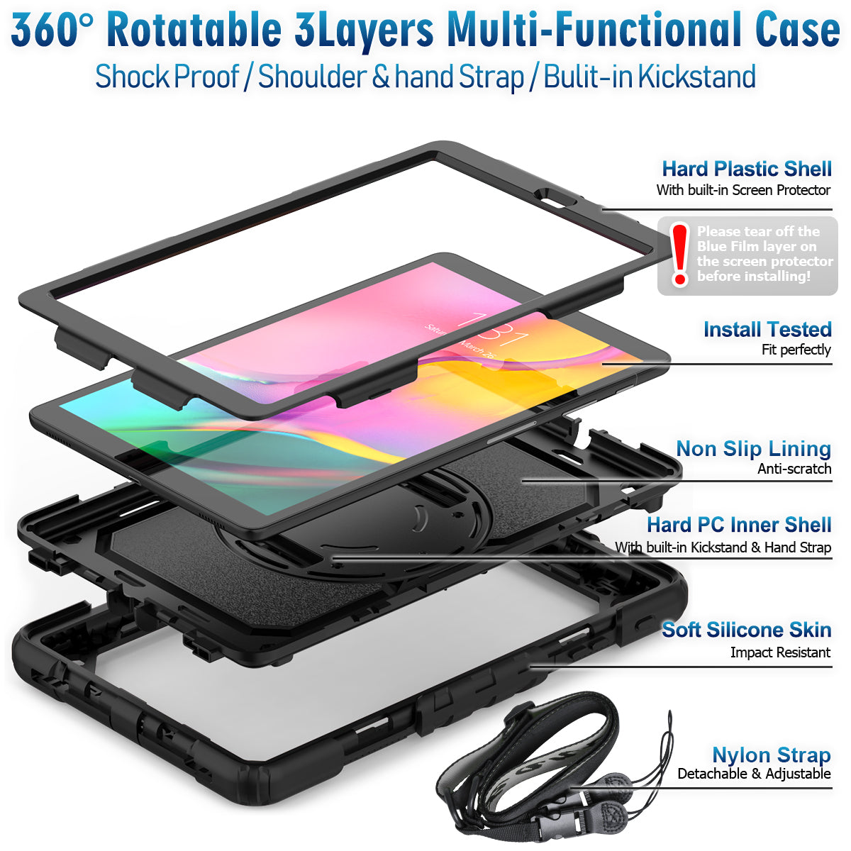 Samsung Galaxy Tab A 10.1 Inch Case 2019-Tough series-Timecity