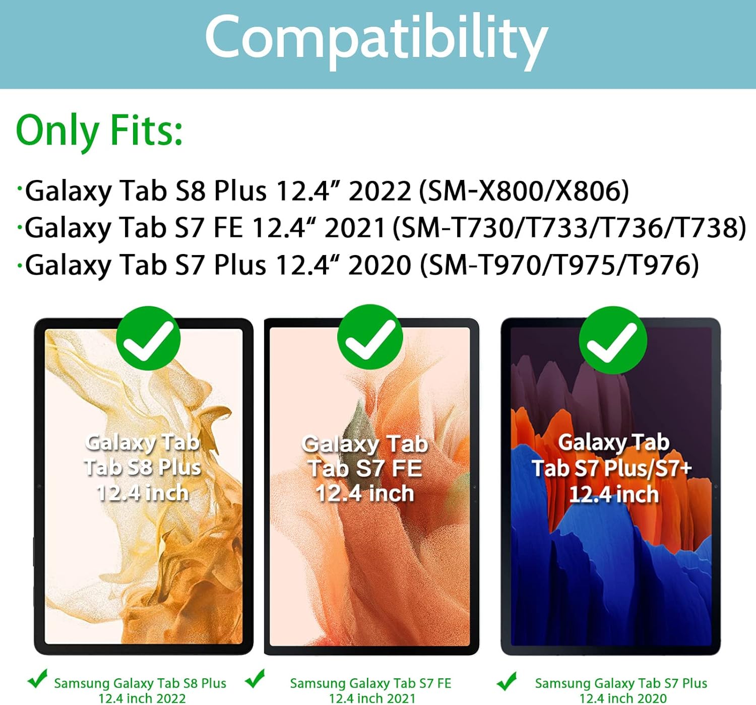 Samsung Galaxy Tab S7 Plus/S7 FE 12.4 Inch Case