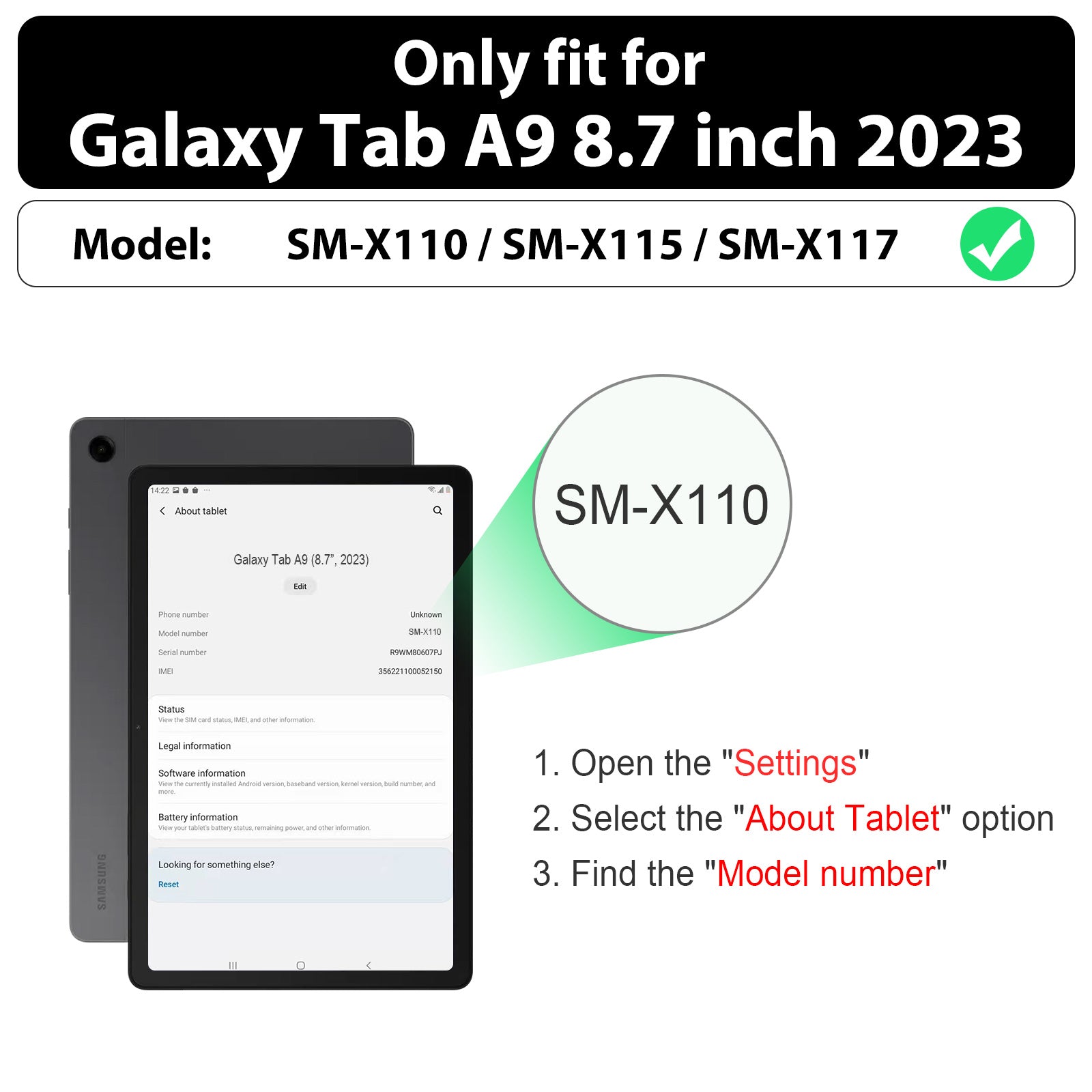 Samsung Galaxy Tab A9 8.7 Inch Case-Tough series-Timecity