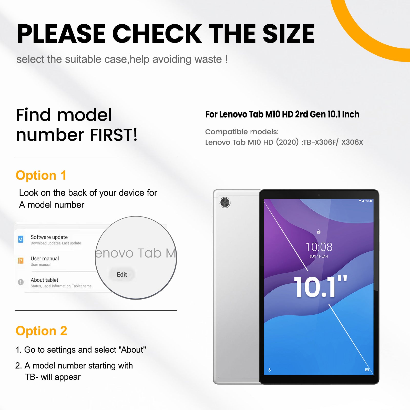 Lenovo Tab M10 HD 2nd Gen 10.1 inch Case