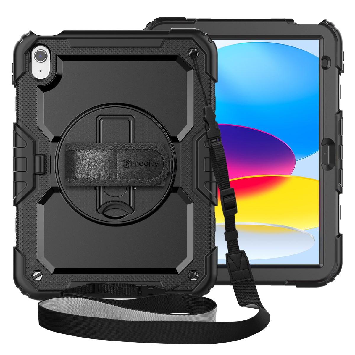 Timecity Heavy Duty Tablets Case with Leather Hand Strap