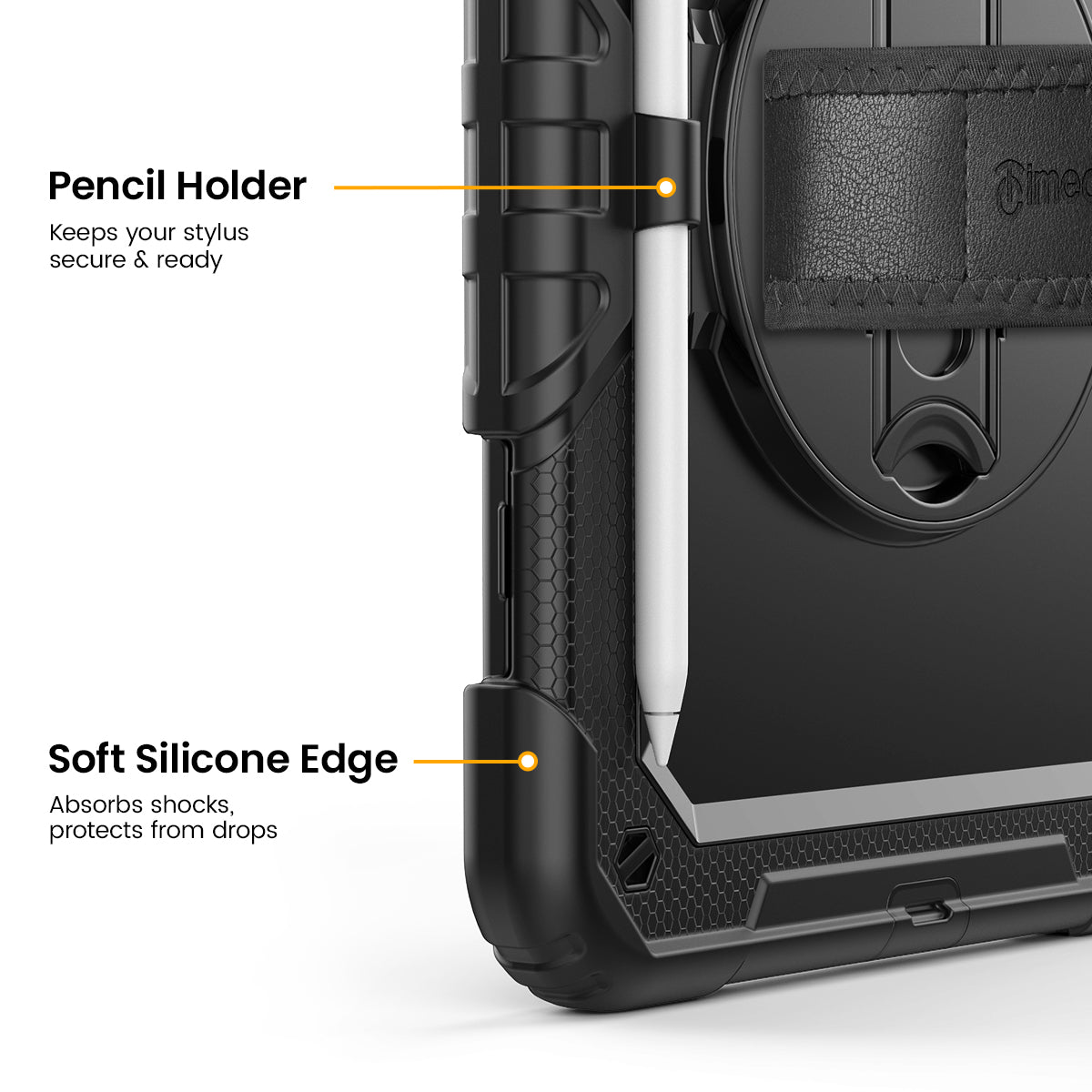 Timecity Heavy Duty Tablets Case with Leather Hand Strap